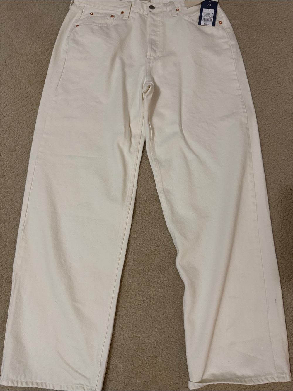 Universal Thread Wide Leg Jeans in Off-White/Cream